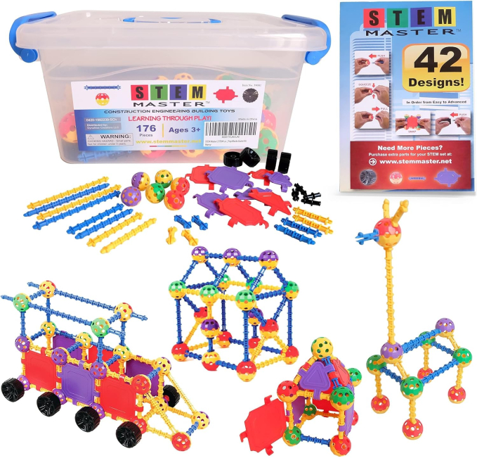 STEM Master Educational Building Blocks Kit 176 Pieces Toys Circuit