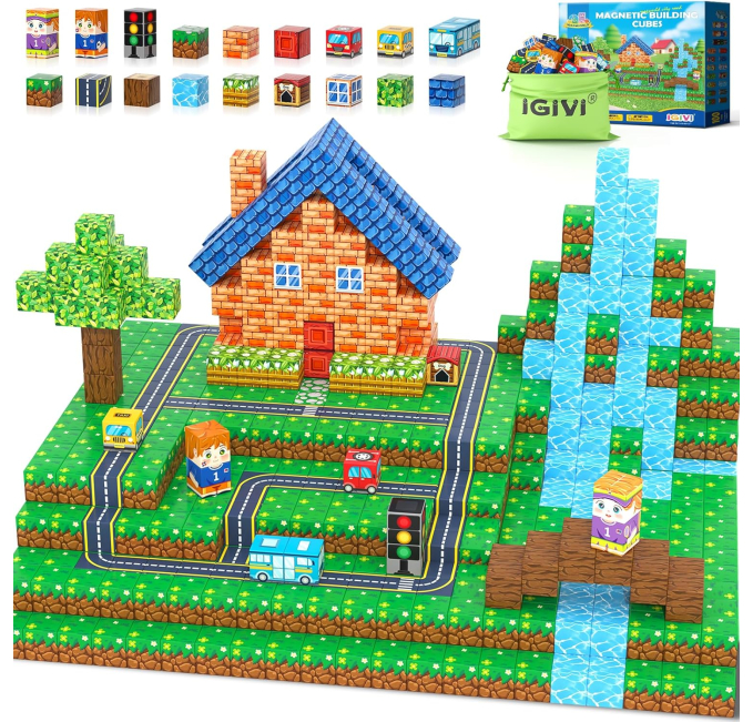 ​Build Mine Magnetic Blocks 100PCS Set for Kids Toys Circuit​