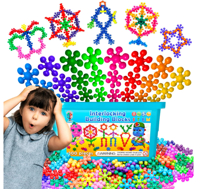 Curious 2 Learn 300 Pieces STEM Building Blocks for Kids Toys Circuit
