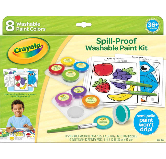 Crayola Spill Proof Paint Set 8 Count Washable Toddler Paint Toys Circuit