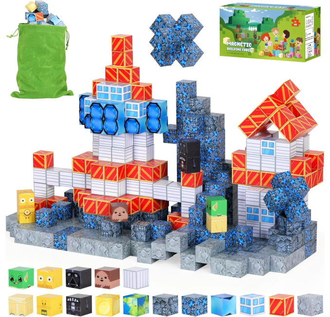 Petenjoy Magnetic Blocks 96 PCS STEM Toy for Kids Toys Circuit