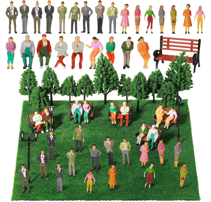 Model Train Diorama Supplies Sratte 55 Pcs Toys Circuit