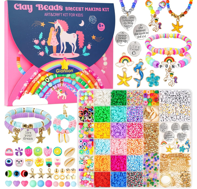 Gionlion Easter Basket Stuffers Bracelet Making Kit for Kids Toys Circuit