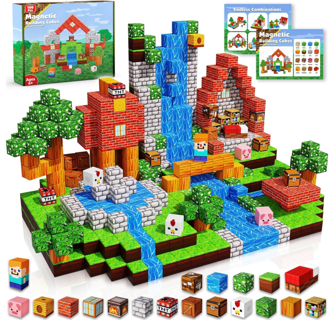 Goody King Magnetic Blocks 100PCS Toys Circuit STEM Toy for Kids Educational Building Set