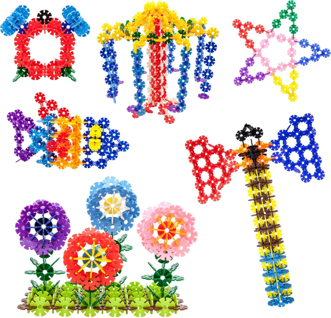 PicassoTiles 600 Piece Interlocking Disc Building Set Toys Circuit