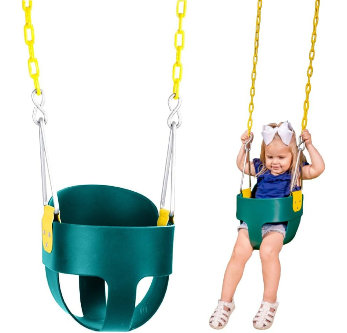 Squirrel Products High Back Full Bucket Toddler Swing Seat Toys Circuit