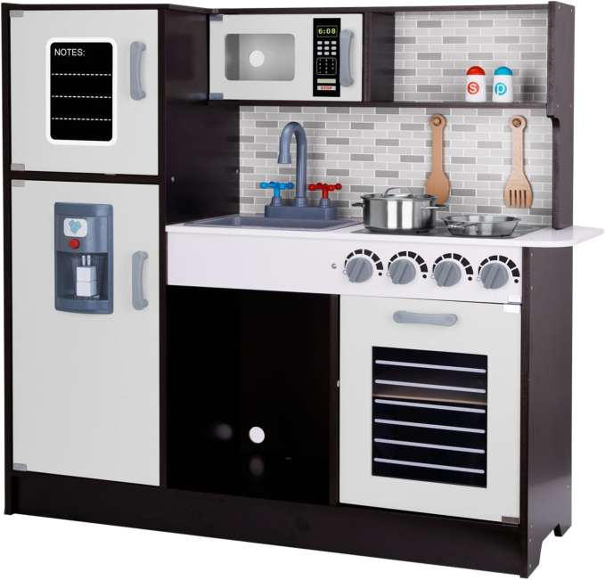 TOOKYLAND Wooden Kitchen Playset Toys Circuit for Toddlers