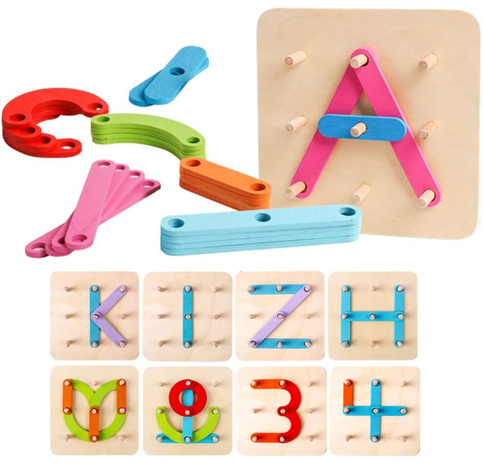 Kizh Wooden Letter and Number Sorting Toys for Toddlers Toys Circuit