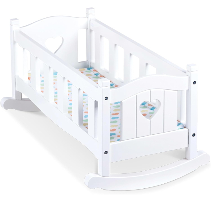 Melissa & Doug Wooden Doll Cradle for Stuffed Animals Toys Circuit