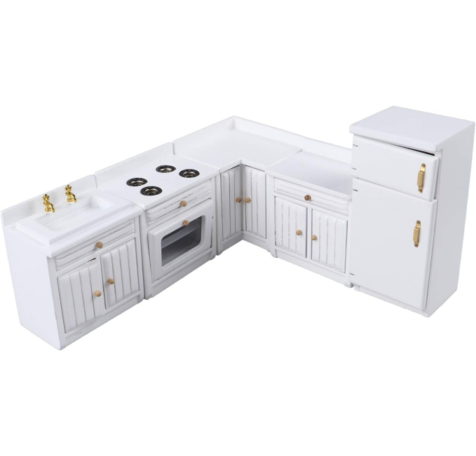 Haomian Mini Kitchen Furniture Set Toys Circuit Dollhouse Decor