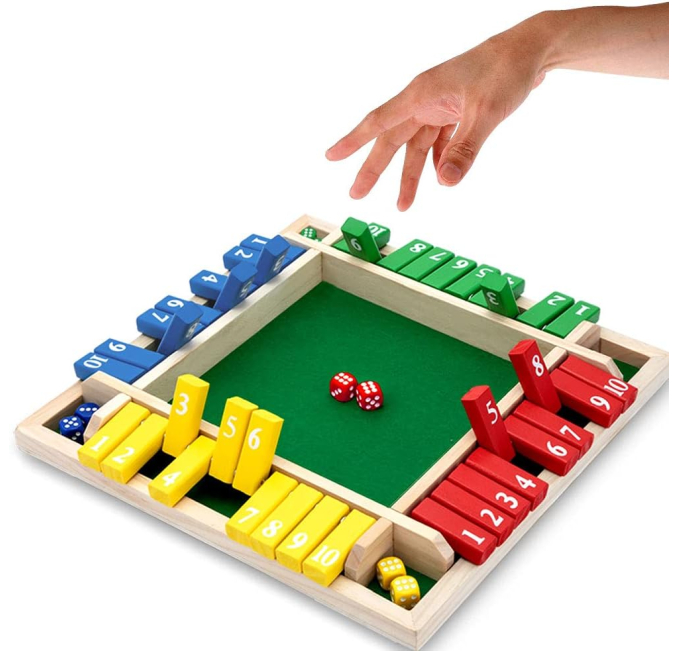 Nicecho Shut The Box Dice Game Toys Circuit Classic Family Fun