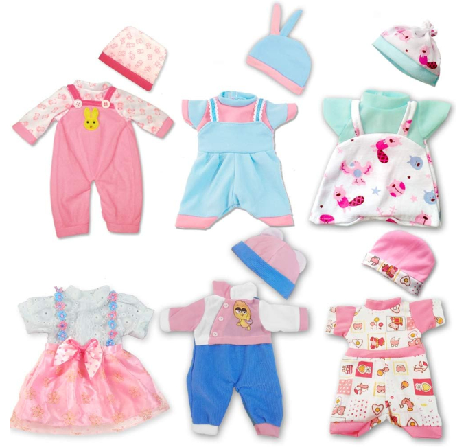 ARTST Doll Clothes 12 Inch Baby Doll Outfits 6 Sets Toys Circuit
