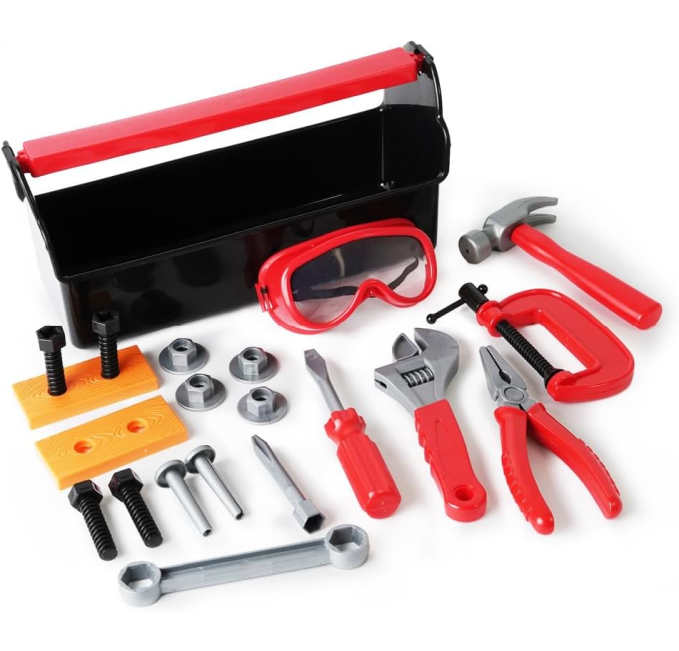 Boley Kids Tool Set 21-Piece with Toolbox for Toddlers Toys Circuit