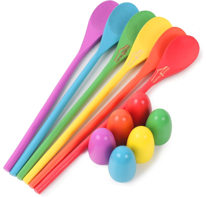 LovesTown Egg Spoon Race Game Toys Circuit Outdoor Fun for Kids