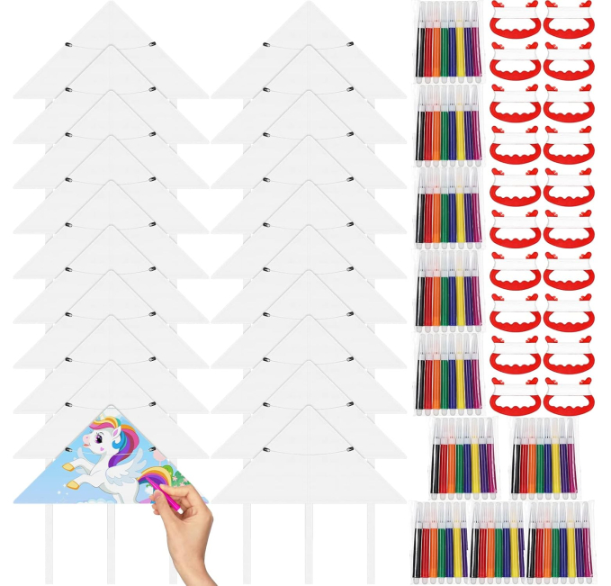 Honoson DIY Blank Kite Craft Kit for Kids Toys Circuit Fun