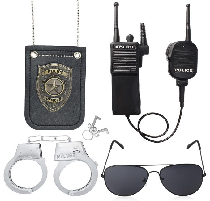 Aichiyu Police Pretend Play Set Handcuffs Badge Officer Toys Circuit