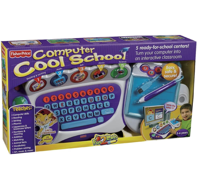 Fisher-Price Fun-2-Learn Computer Cool School Interactive Learning Toy Toys Circuit