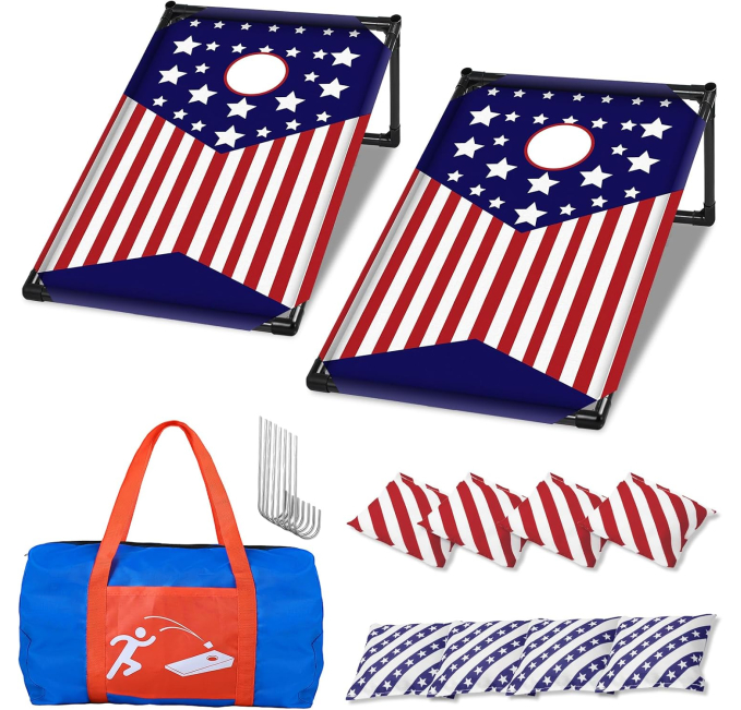 NZQXJXZ Portable Cornhole Set for Indoor and Outdoor Toys Circuit