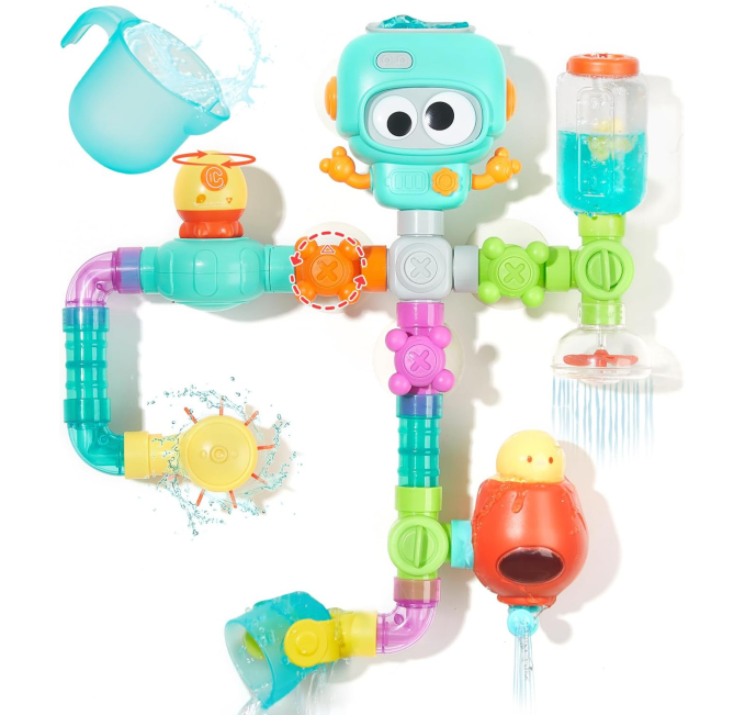 EazierWizter STEM Bath Toys for Kids 3-8 DIY Water Pipe Kit Toys Circuit