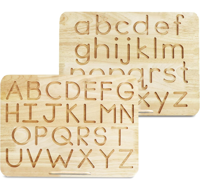 Montessori Letter Tracing Board Wooden Alphabet Toys Circuit