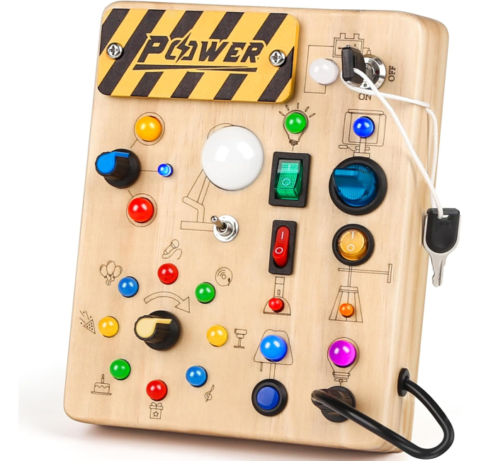 Joyreal Montessori Busy Board Sensory Toy for Toddlers 1-6 Toys Circuit