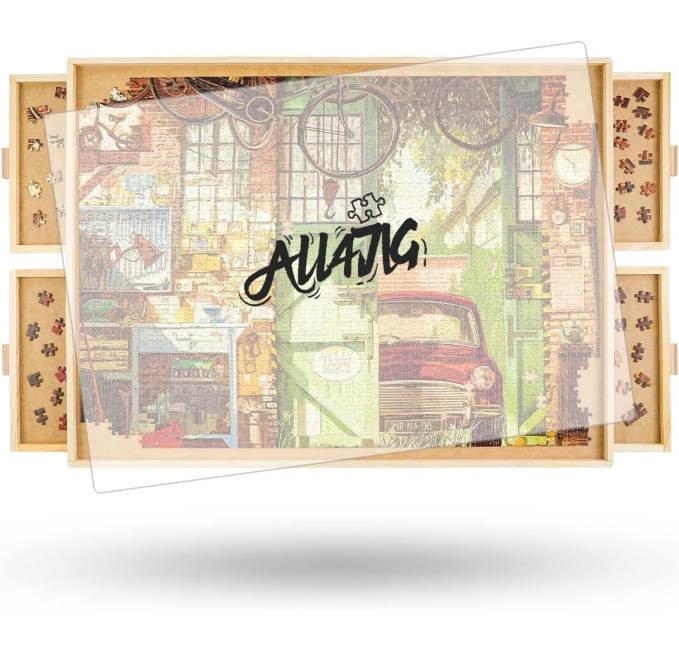 ALL4JIG 1500 Piece Puzzle Board Toys Circuit Portable Wooden