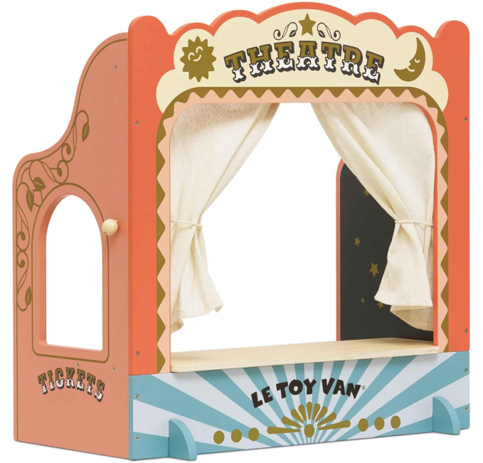 Le Toy Van Wooden Tabletop Puppet Theatre for Imaginative Play Toys Circuit