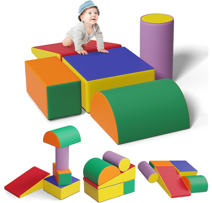 TOLEAD Foam Climbing Blocks for Toddlers Toys Circuit Playset