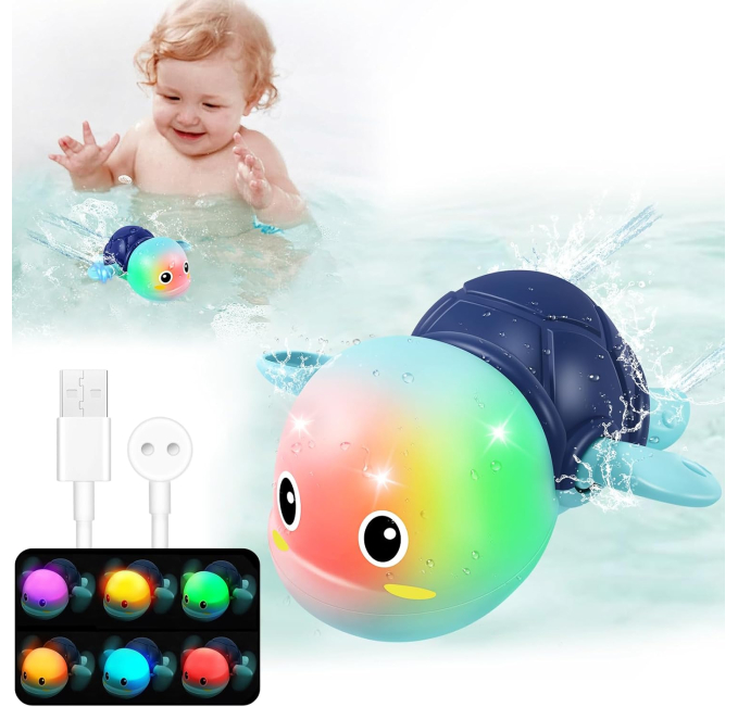 Gigilli Rechargeable Swimming Turtle Bath Toy for Kids Toys Circuit