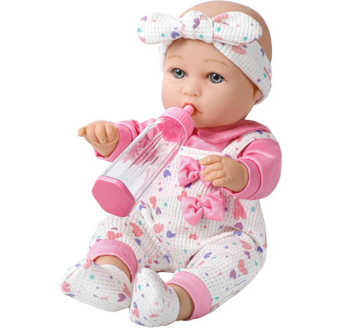 XFEYUE 12 Inch Baby Doll Playset with Clothes and Accessories Toys Circuit