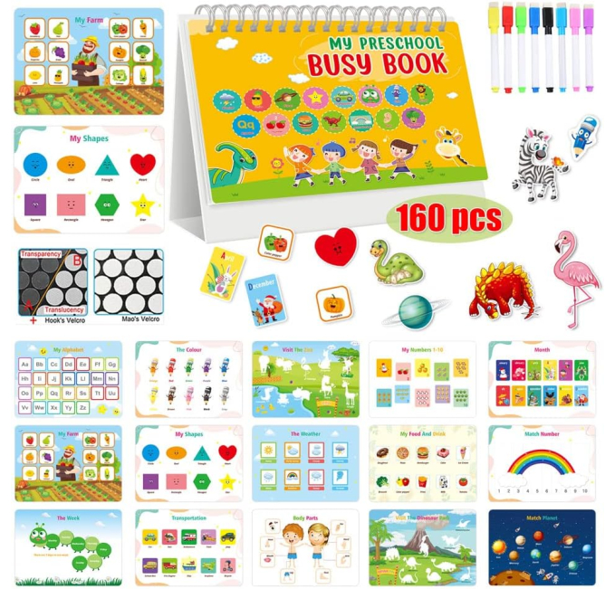 Qaxrocyn Preschool Busy Book for Kids Toys Circuit Learning