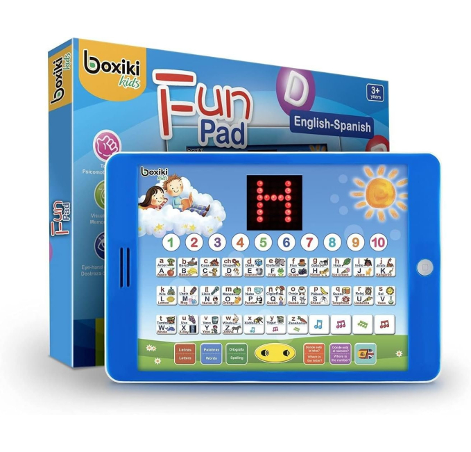 Boxiki Kids Spanish English Learning Tablet for Toddlers Toys Circuit