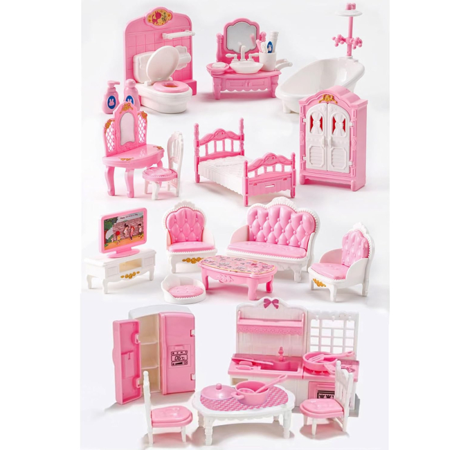 35 Pcs Mini Dollhouse Furniture Set for Toys Circuit Kids