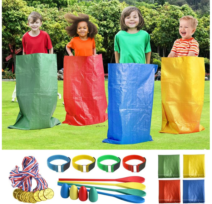 Outdoor Games 20PCS Potato Sack Race Set Toys Circuit Backyard Fun