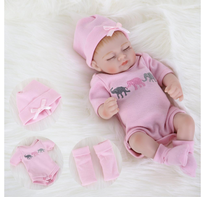 ENADOLL Realistic Baby Girl Doll 10 Inch Gift Set Toys Circuit