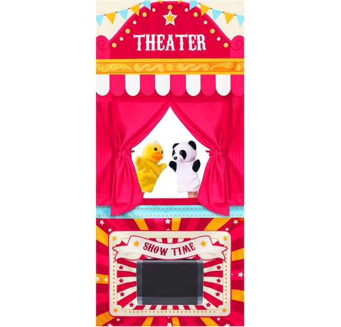 VitalCozy Doorway Puppet Theater Foldable Hanging Toys Circuit Fun