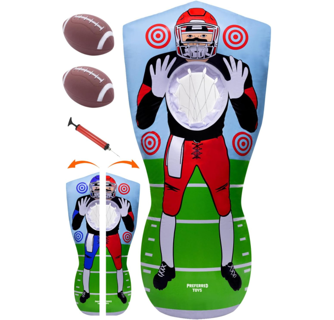 Inflatable Football Target Toss Game for Kids Toys Circuit Fun