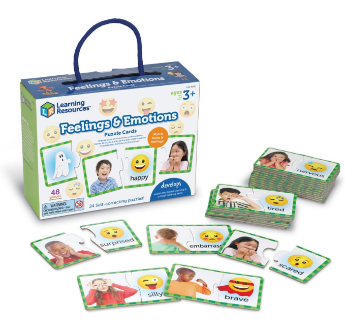 Learning Resources Emotions Puzzle Cards Toys Circuit for Kids