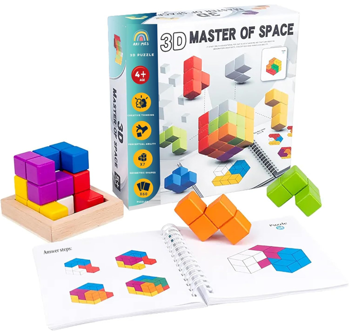 ARI MES 3D Soma Cube Puzzle Game Educational Brain Teaser for Kids & Adults Toys Circuit