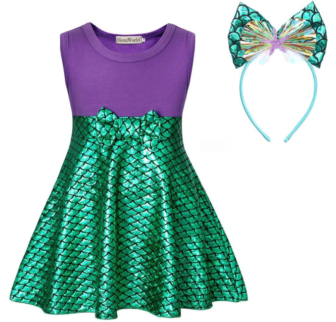 HenzWorld Princess Mermaid Costume Dress Toys Circuit