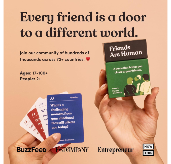 Friends Are Human Conversation Cards Game for Adults Toys Circuit