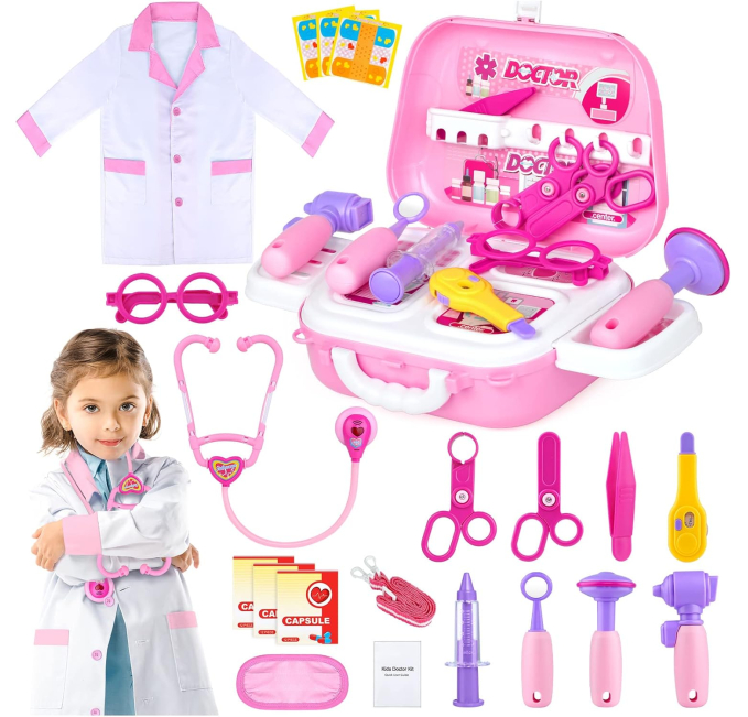 Doctor Toys Kit for Girls 22Pcs Medical Play Set Toys Circuit