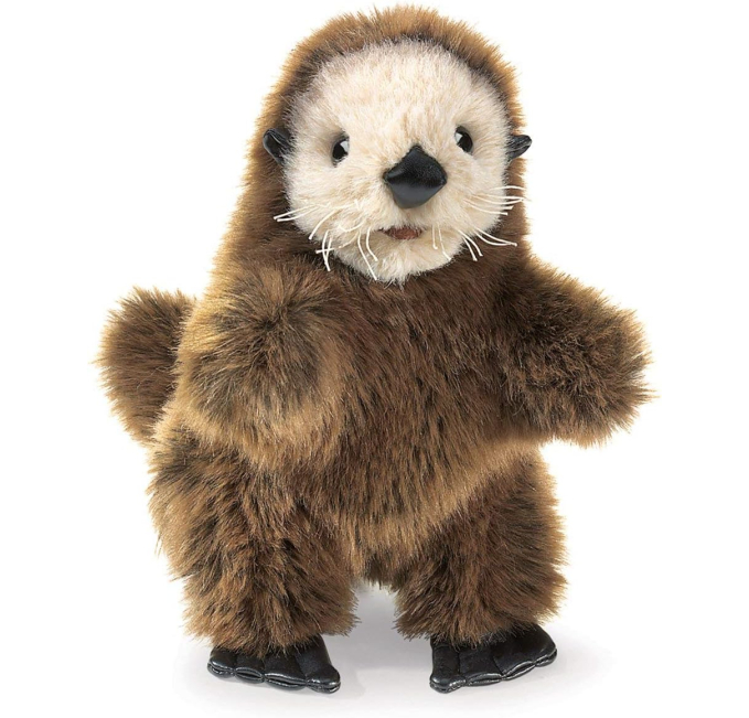 Folkmanis Baby Sea Otter Puppet Brown Toys Circuit Hand Toy Fun