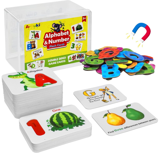 CHEFAN Magnetic Alphabet Puzzle Cards Toys Circuit Learning Fun