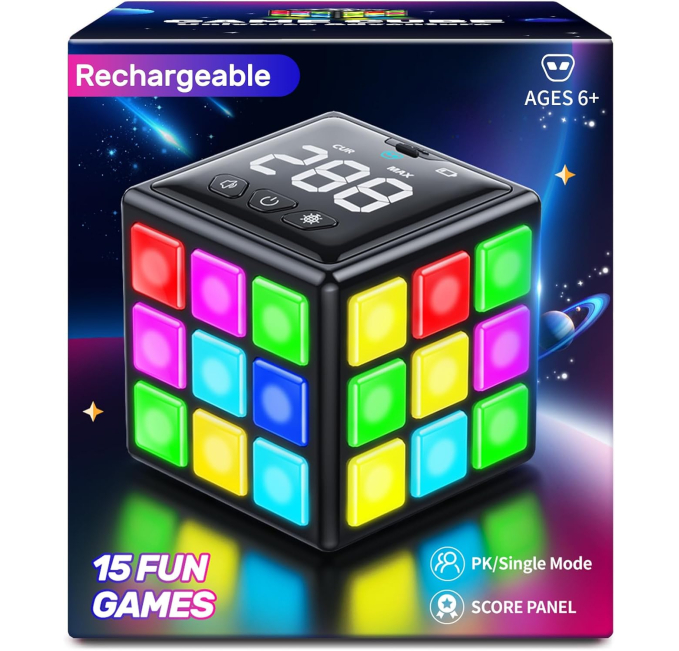 Niufunmal Rechargeable Game Cube 15 in 1 Fun Brain Games Toys Circuit