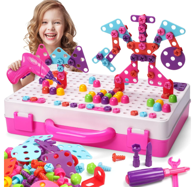 RSPED Kids Tool Set with Electric Drill and Construction Kit Toys Circuit