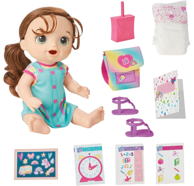 Baby Alive School Baby Doll Set with Backpack and Accessories Toys Circuit