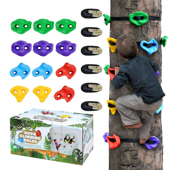 TOPNEW 12 Ninja Tree Climbing Holds for Kids and Adults Toys Circuit
