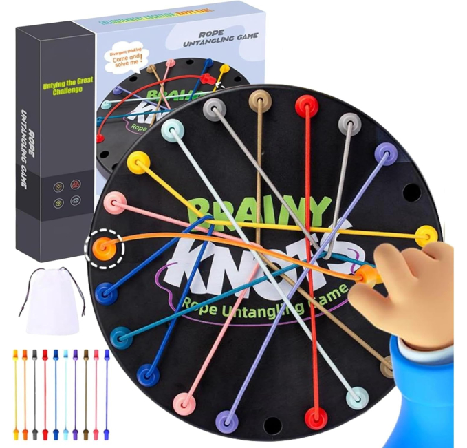 Rufus AI Brainy Knots Rope Puzzle Toys Circuit Family Game