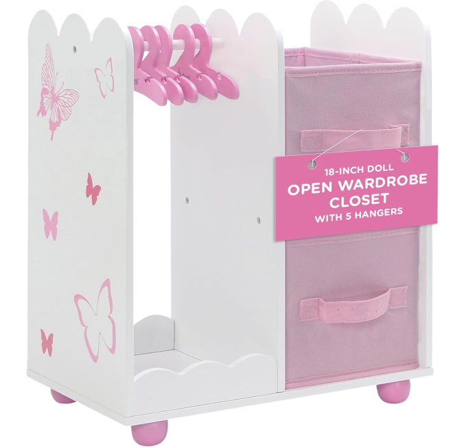 Emily Rose Doll Closet Storage Set for 18 Inch Dolls Toys Circuit